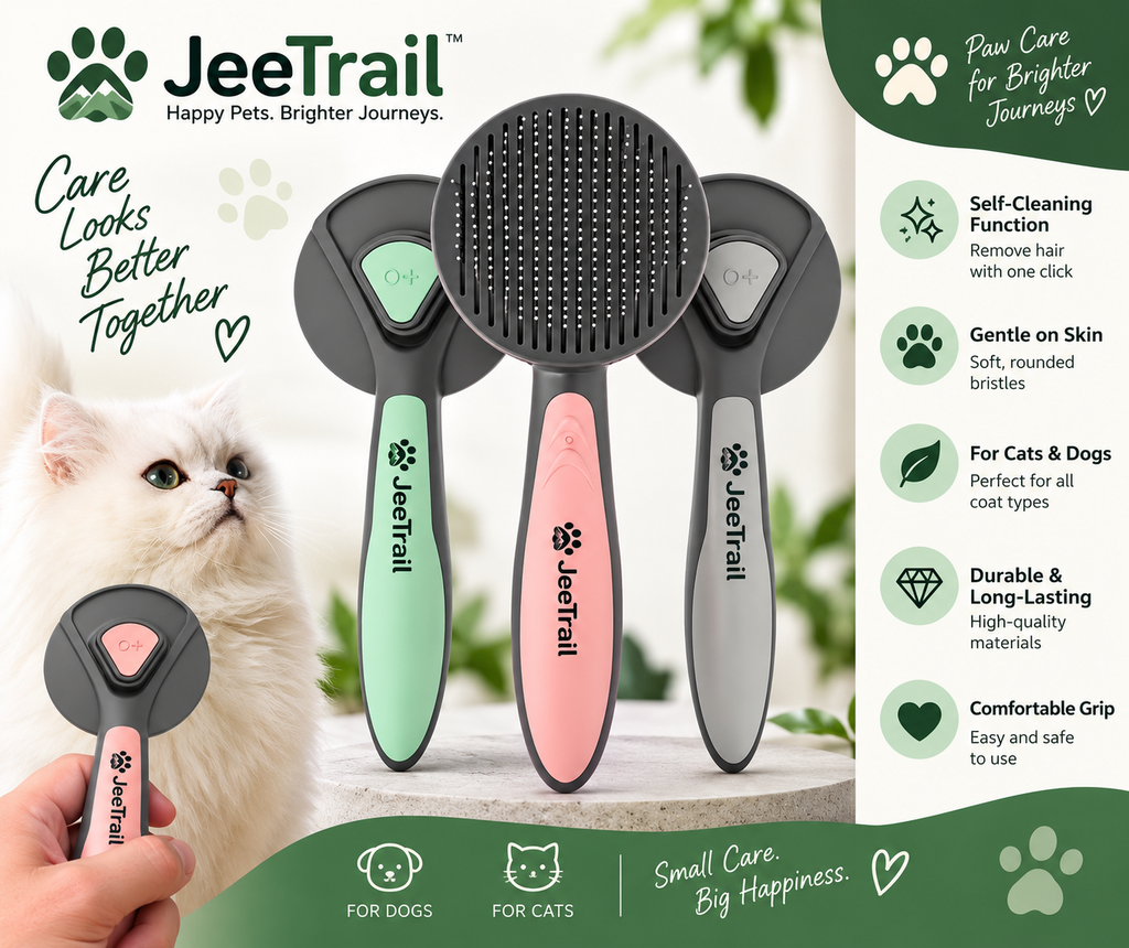 JeeTrail™ Self-Cleaning Pet Grooming Brush