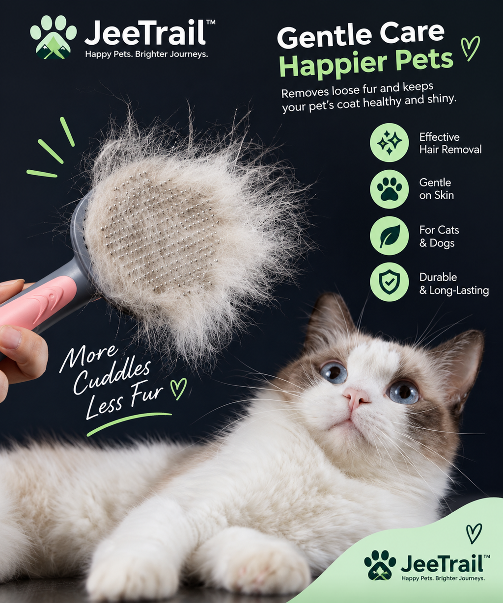 JeeTrail™ Self-Cleaning Pet Grooming Brush