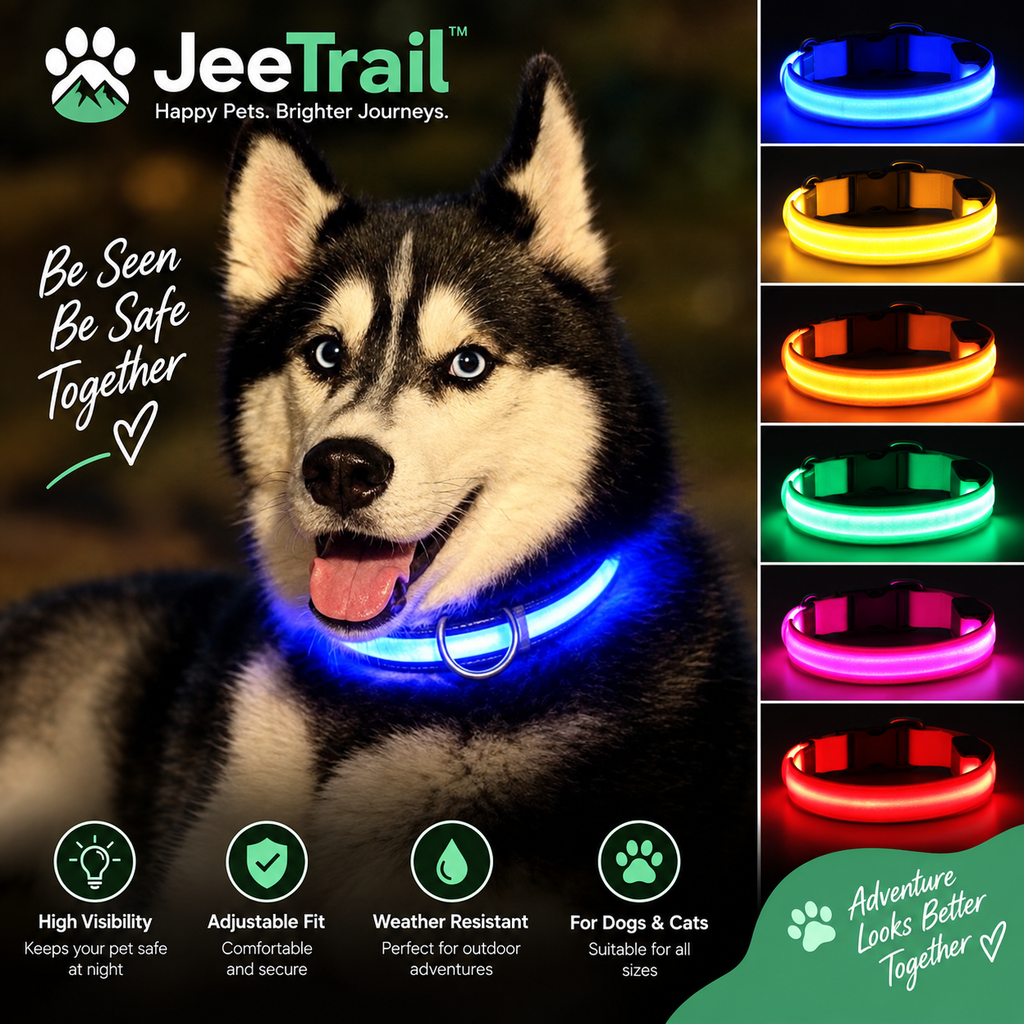 JeeTrail™ LED Glow Dog Collar — 2 Pack